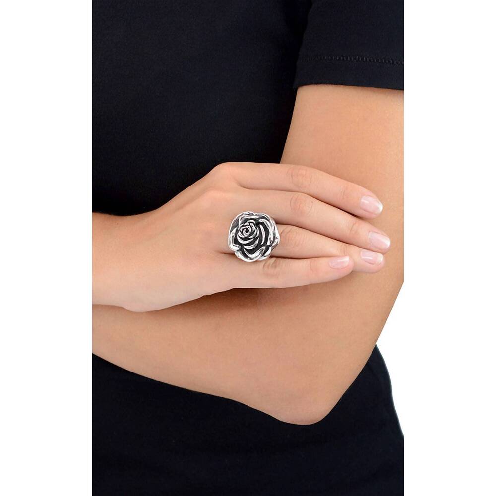 NEW KING BABY STUDIO women's rose ring in silver - Picture 4 of 4